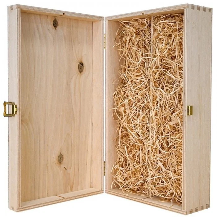 Cutie Din Lemn Pentru 2 Sticle De Vin Lungime 370 mm, Latime 175 mm, Inaltime 71 mm, Capac Cu balamale, Material Lemn, Culoar...