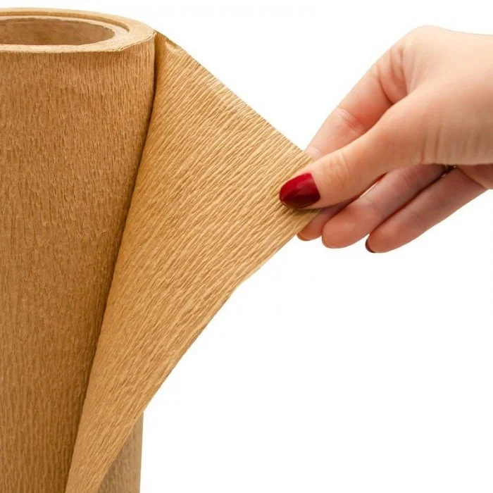 Hartie Creponata Kraft Pentru Ambalare 130 g/mp Lungime 8 m, Latime 70 mm, Densitate 130 g/mp, Material Hartie reciclata, Cul...