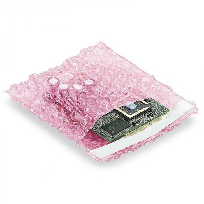 Pungi Cu Bule In Doua Straturi, Roz, 60 my Lungime 150 mm, Latime 150 mm, Straturi 2, Grosime 60 my, Clapeta NU mm, Culoare R...