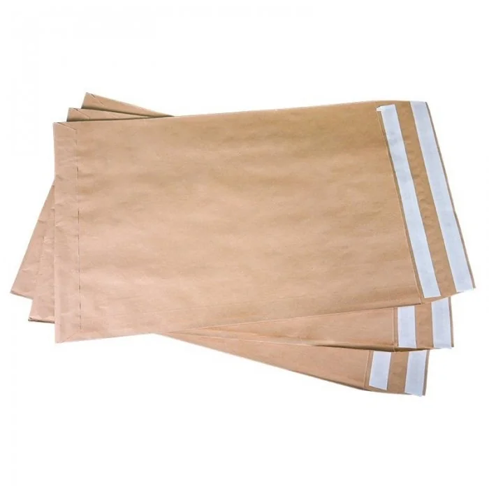 Plic Curierat Din Hartie Cu Autosigilare Pliu 160 mm, Dimensiuni 340 x 420 mm, Gramaj 110 gr/mp, Culoare Natur, Buc / Pachet ...