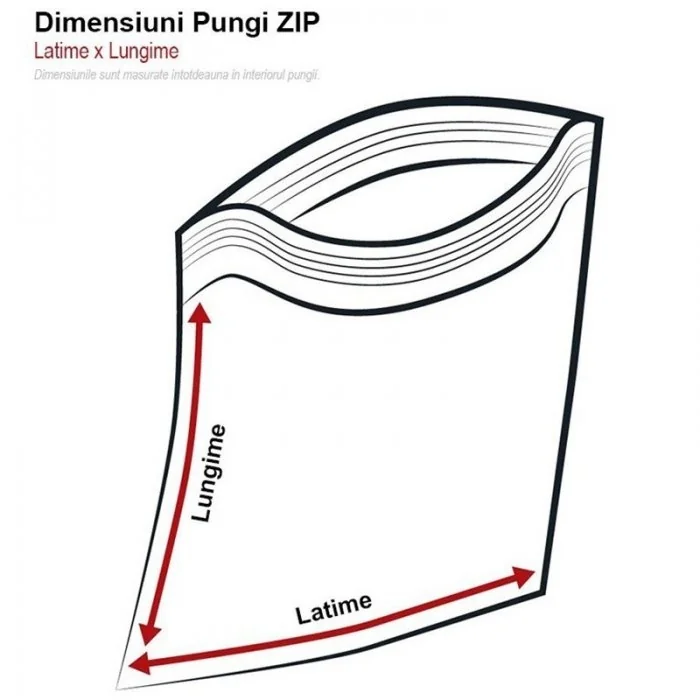Pungi Cu Inchidere ZIP VCI Lungime 400 mm, Latime 300 mm, Grosime 100 my, Culoare Albastru, Buc / Pachet 19500-Pungi Cu Inchi...