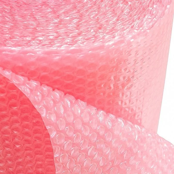 Folie Cu Bule Mici Roz Latime 400 mm, Lungime 100 m, Straturi 2, Grosime 60 my, Culoare Roz-Folie Cu Bule De Aer Mici