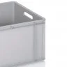 Euro Containere 600 x 400 mm Dimensiuni 600 x 400 x 300 mm, Volum Litri 60, Material PP Reciclat, Greutate 2,3 kg, Culoare Ne...
