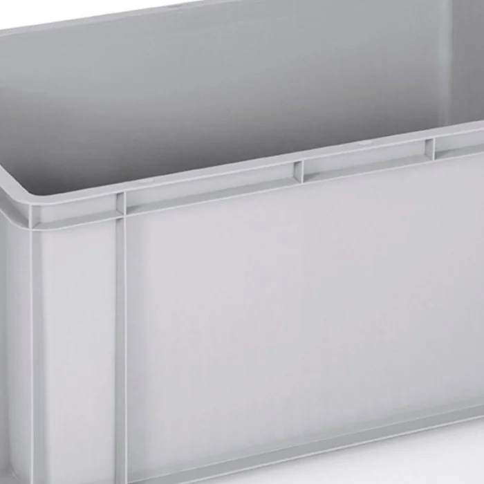 Euro Containere 600 x 400 mm Dimensiuni 600 x 400 x 120 mm, Volum Litri 23, Material PP Virgin, Greutate 1.1 kg, Culoare Gri-...