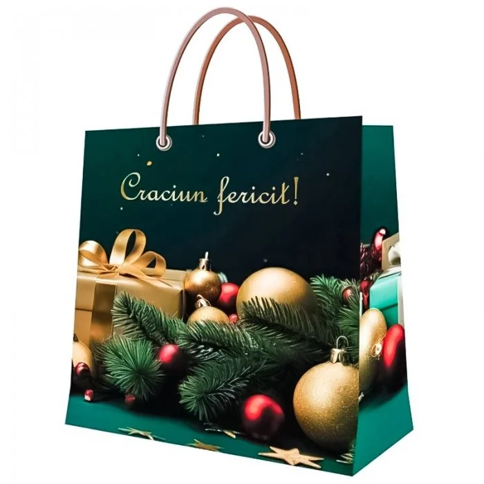 Pungi Pentru Cadouri, Personalizate, Aspect Lucios, 190 g/mp Plastifiere Lucioasa, Dimensiuni mm (L × l × h) 230 x 380 x 100,...