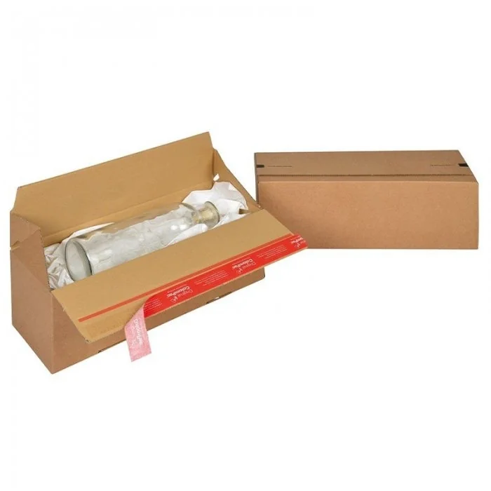 Cutii Carton Euro Cu Autosigilare ColomPac ® Lungime 394 mm, Latime 144 mm, Inaltime 137 mm, Culoare Maro, Tip Carton CO3-Cut...