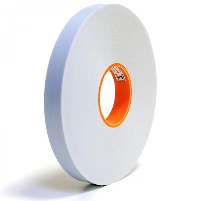 Banda Buretoasa Dublu Adeziva Lungime 50 m, Latime 50 mm, Material Textil, Culoare Alb-Benzi Dublu Adezive