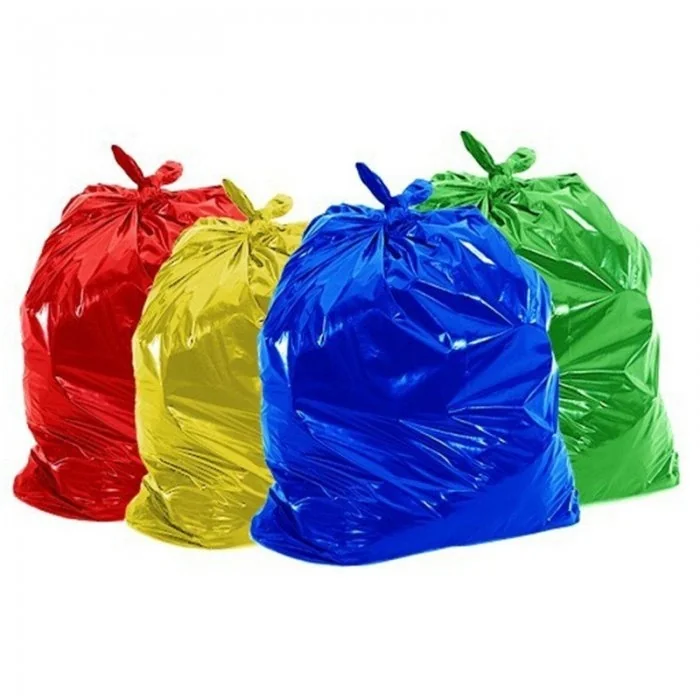 Saci Menajeri Din Polietilena Tip Sac Subtire, Litri 35, Grosime 8 my, Dimensiuni 500x700 mm, Culoare Negru, Saci/Rola 30-Pun...