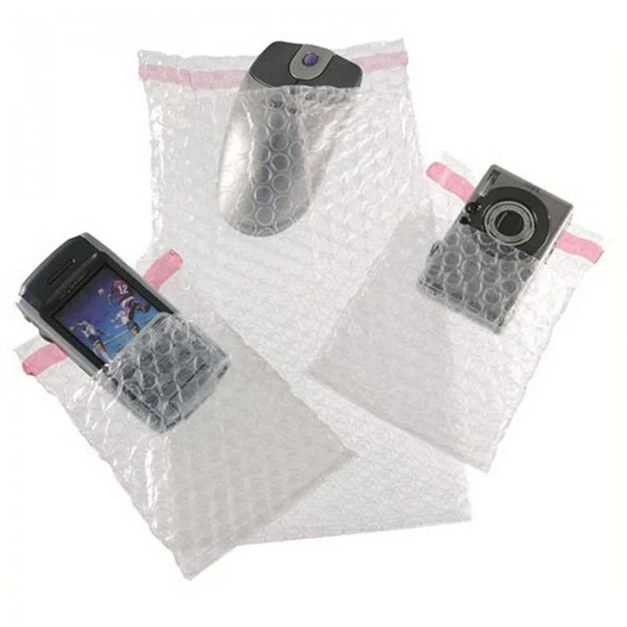 Pungi Cu Bule In Trei Straturi Lungime 750 mm, Latime 100 mm, Grosime 120 my, Clapeta NU mm, Culoare Transparent, Buc / Pache...