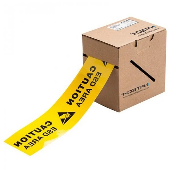 Banda Avertizare Pentru Podea Lungime 30 m, Latime 50 mm, Tip ESD Print, Buc / Pachet 10-Benzi Adezive Si Adezivi