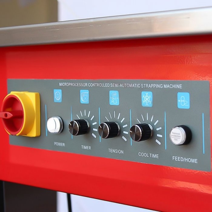 Masina Semiautomata De Legat Banda PP Grosime Banda 0.45 - 0.65 mm, Banda PP 9-12 mm, Dimensiune Min Cutie (mm) 80 (L) x 80 (...