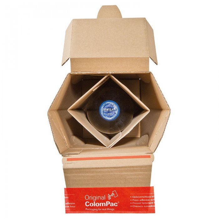 Cutie Transport Sticle De Vin ColomPac ® Lungime 305 mm, Latime 74 mm, Inaltime 74 mm, Sistem Inchidere Banda dublu adeziva-C...