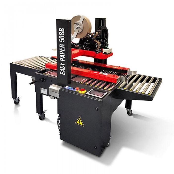 Masina Semiautomata De Sigilat Cutii Easy Paper 50 SB Viteza de Sigilare 12 m/min, Tip Banda BOPP / PVC / Kraft, Alimentare 2...