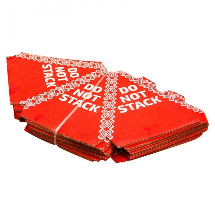 Conuri Protectie Lungime 300 mm, Latime 300 mm, Inaltime 320 mm, Material Carton Ondulat, Culoare Rosu / Alb, Buc / Pachet 25...