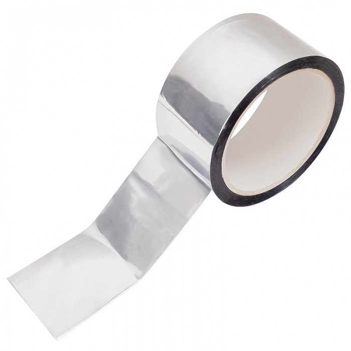 Banda Adeziva Aluminizata 50 mm x 50 m x 47 my Lungime 50 m, Adeziv Acrilic, Latime 50 mm, Grosime 47 my, Culoare Argintiu-Be...