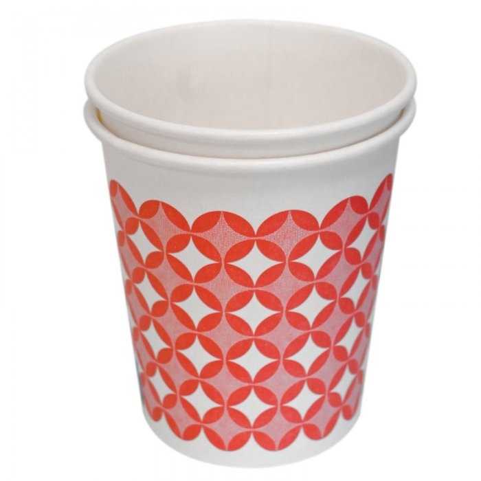 Pahar Carton 8 oz Pentru Bauturi Calde, Imprimare Stea, 50 buc/set Ambalare 50 buc/set, Volum Oz 8, Culoare Imprimare Stea-Pa...