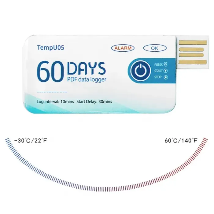 Termometru Digital TempU05 - Monitorizare Temperatura Dimensiuni 67 X 28 X 5.5 mm, Greutate 12 gr-Termometre Digitale Pentru ...