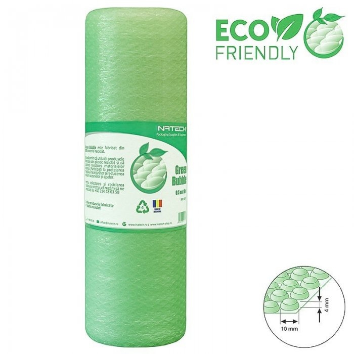 Folie Cu Bule Mici Eco Friendly, 300/450 mm x 50 m, 60 my-Folie Cu Bule De Aer Mici