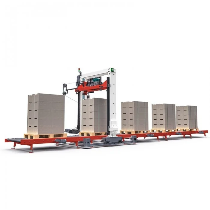 Masina Automata Pentru Legarea Verticala A Paletilor-Masini de legat integrate in linia de productie