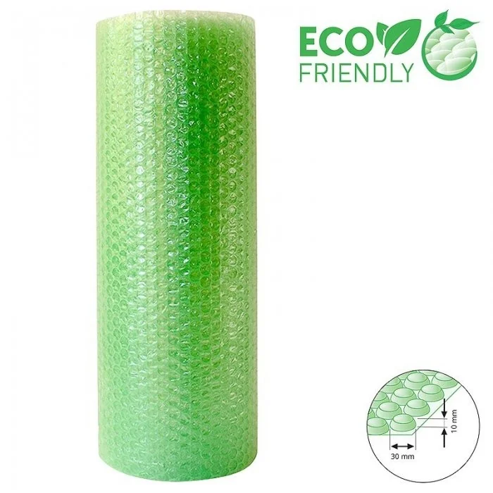 Folie Cu Bule Mari Eco Friendly Latime 800 mm, Lungime 50 m, Grosime 120 my, Culoare Verde-Folie Cu Bule De Aer Mari