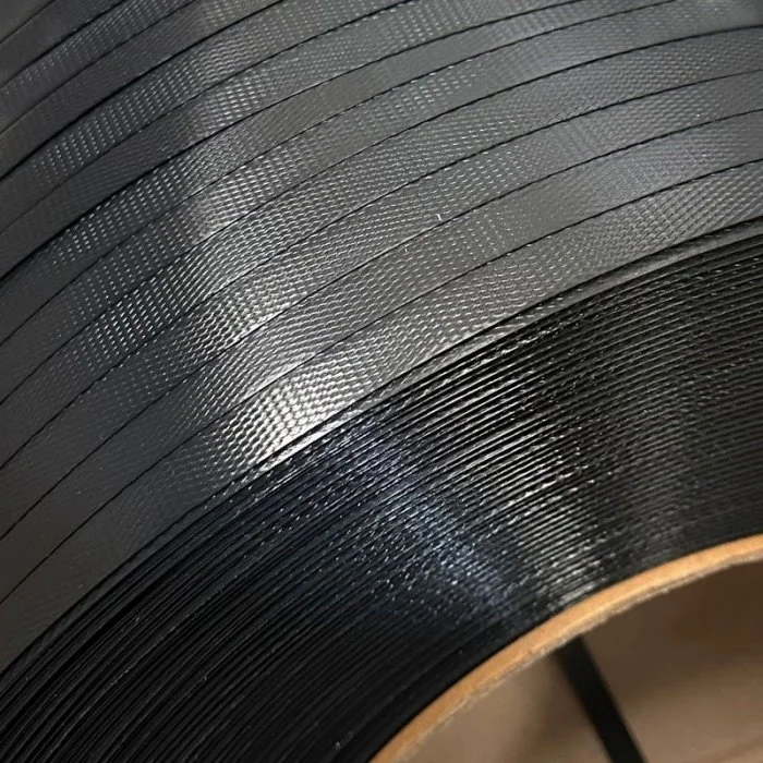 Banda Paletizare PP Lungime 2300 m, Latime 12 mm, Grosime 0.65 mm, Utilizare Semiautomata, Culoare Negru, Diametru Tub 200 mm...